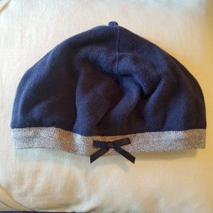 Janie & Jack Kids' Holiday Beret, Size 6-8, Navy